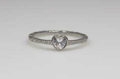 Srdcový třpit - Prsten