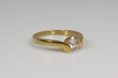 Dotek elegance (zlatý) - Prsten